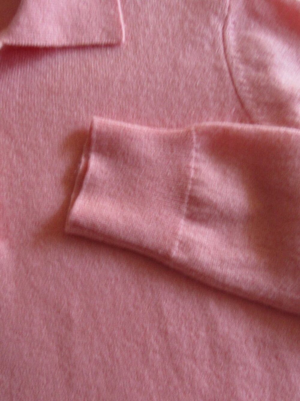 100% Cashmere Sweater S Pullover Solid Pink Polo New J Mclaughlin